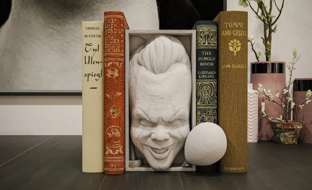 3D модель 3D Book Nook “Pennywise” – Декор для книжкової полиці — 3D друк Львів