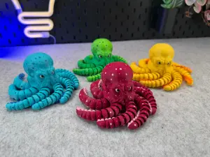 3D модель Articulated Octopus — 3D-друкований гнучкий восьминіг | Артикульована іграшка Львів — 3D друк Львів