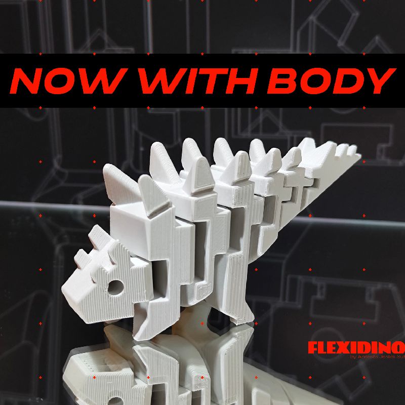 3D модель Flexi стегозавр Funther — 3D друк Львів