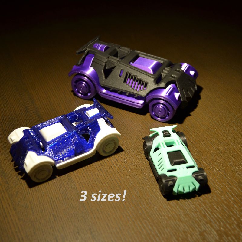 3D модель Машинка print-in-place — 3D друк Львів