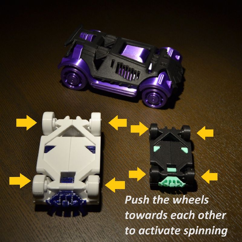 3D модель Машинка print-in-place — 3D друк Львів