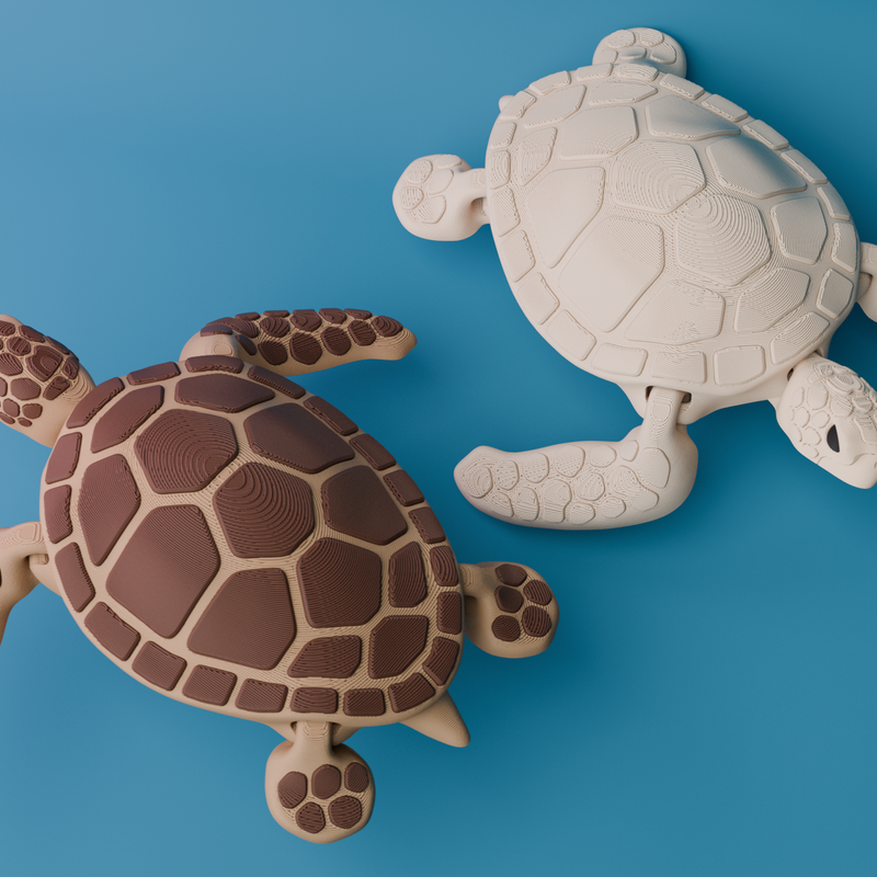 3D модель Морська рухома черепаха — 3D друк Львів