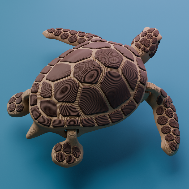 3D модель Морська рухома черепаха — 3D друк Львів